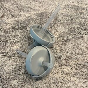 Boon Nursh Silicone Straw Sippy Cup Lid - Conversion Top for Bottles Set of 2